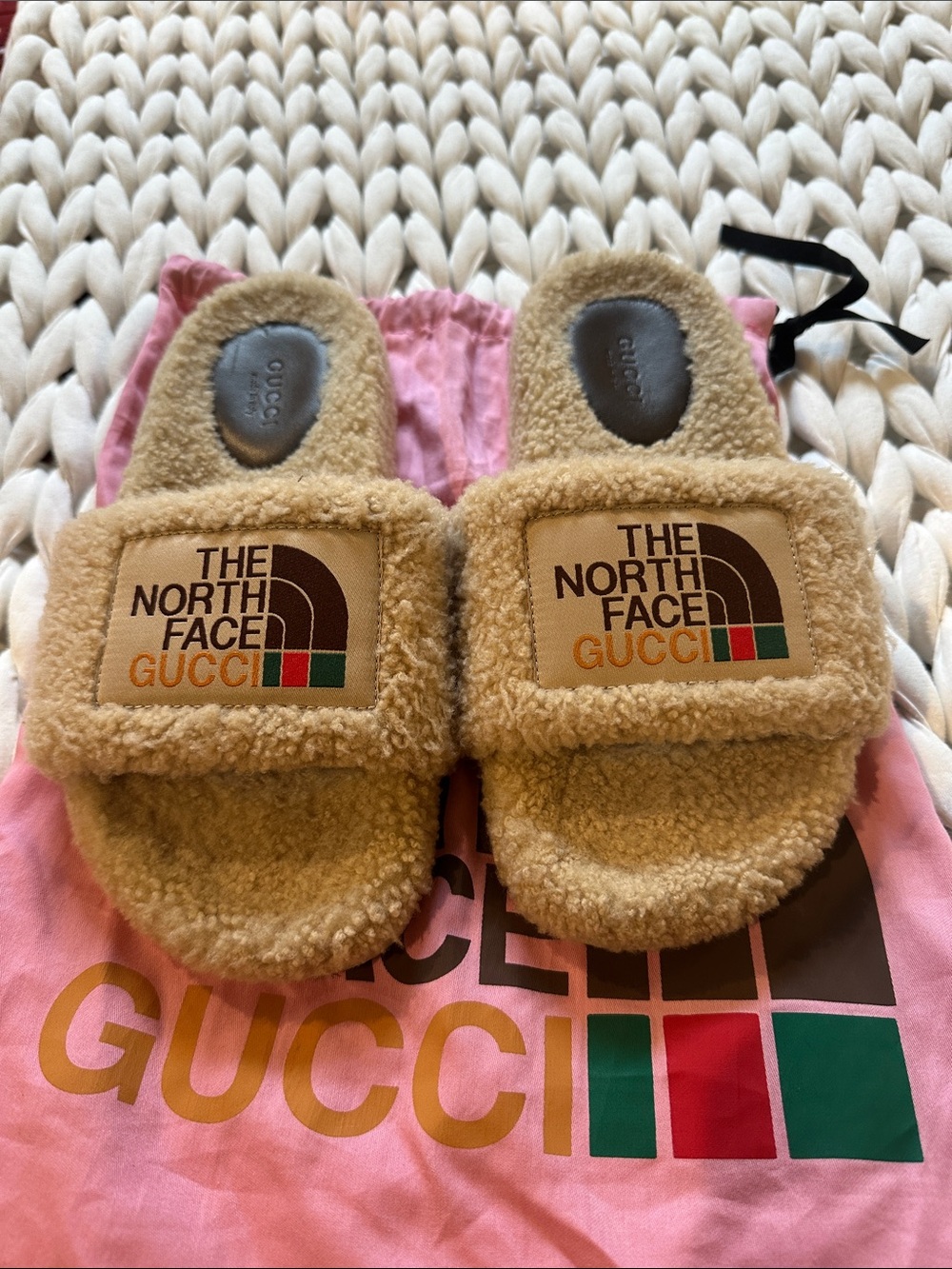 Gucci x North Face slides
